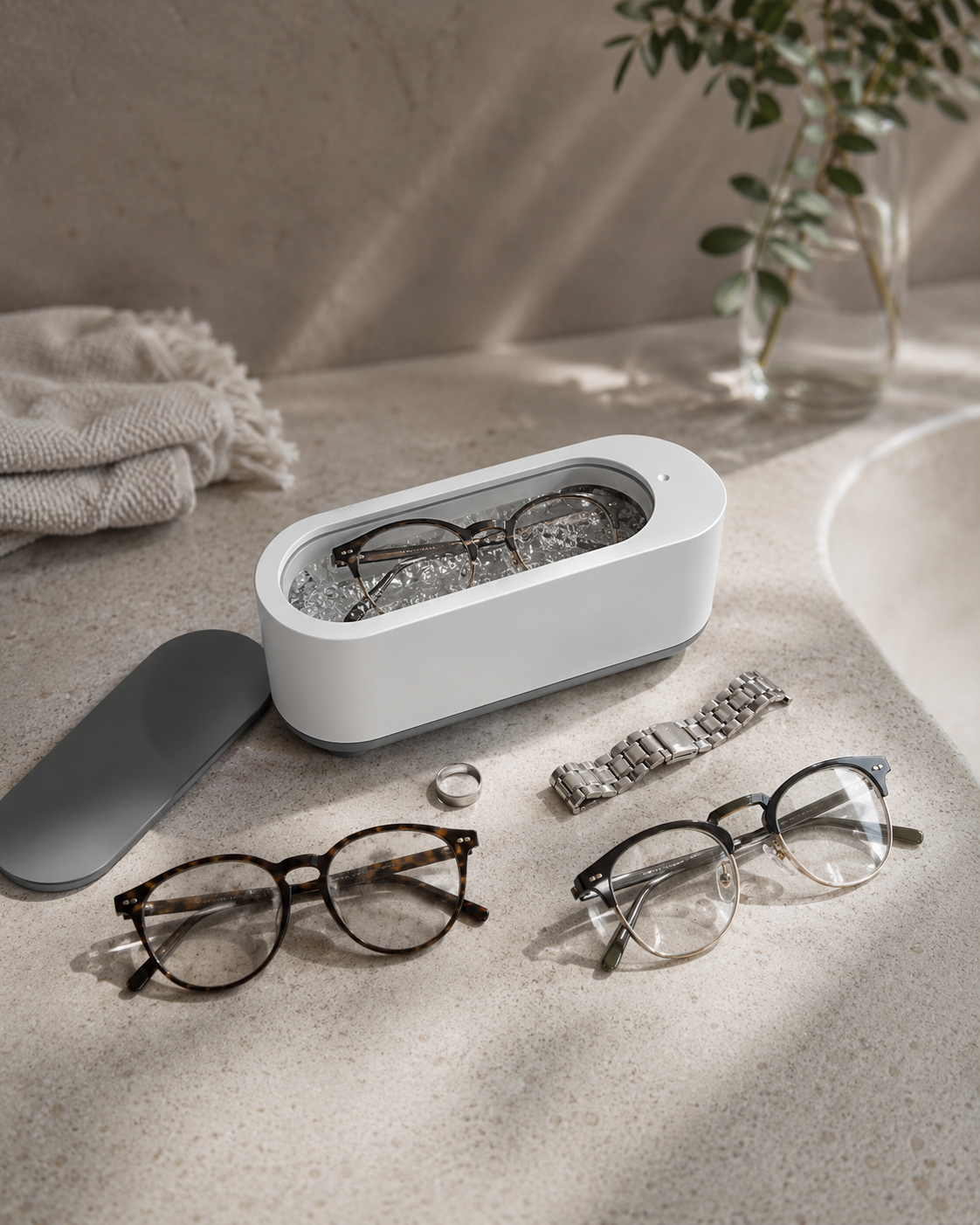 Ultrasonic Vibration Cleaning Machine - High Frequency Household Mini Portable Cleaner